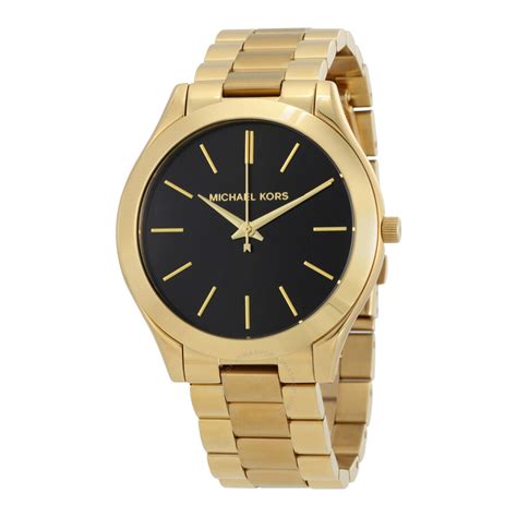 michael kors slim runway mk3478|michael kors black chronograph watch.